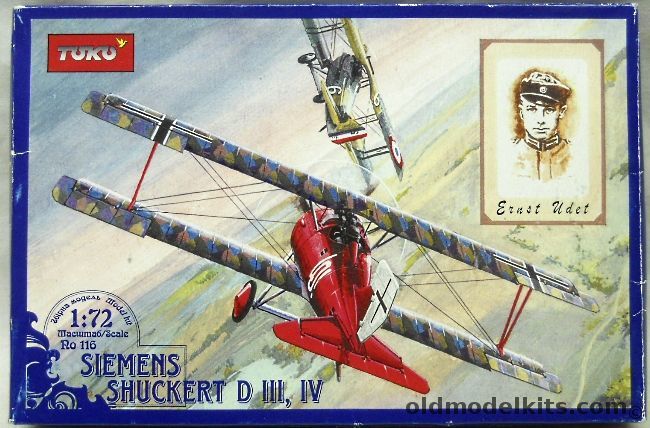 Toko 1/72 TWO Siemens Shuckert D-III / D-IV - Ernest Udet or Alphred Lerner, Ro116 plastic model kit